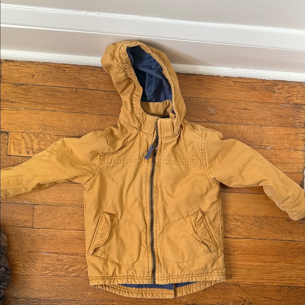 OshKosh barn jacket with snap off hood -4T